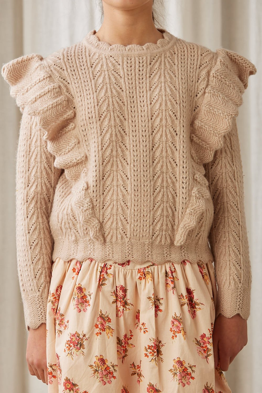 Latte Fancy Knit Sweater — Petite Amalie